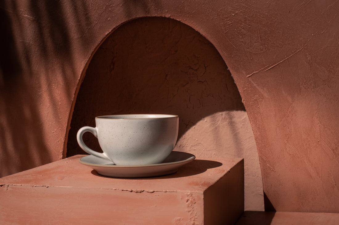 8oz Coffee Cup with Saucer - Lineage Ceramics