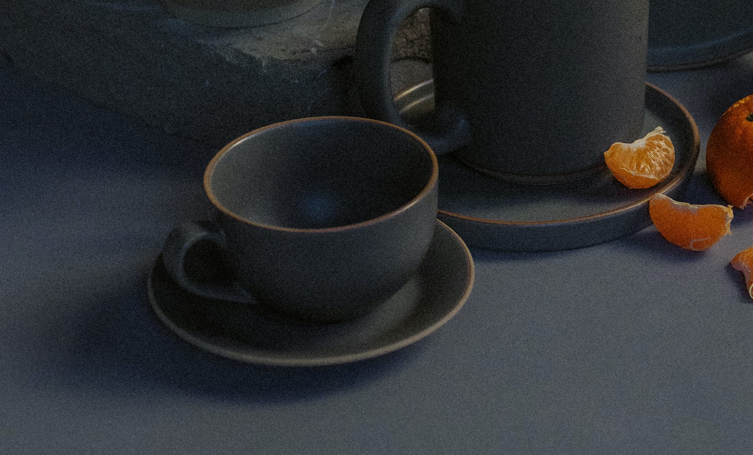 8oz Coffee Cup with Saucer... - Lineage Ceramics