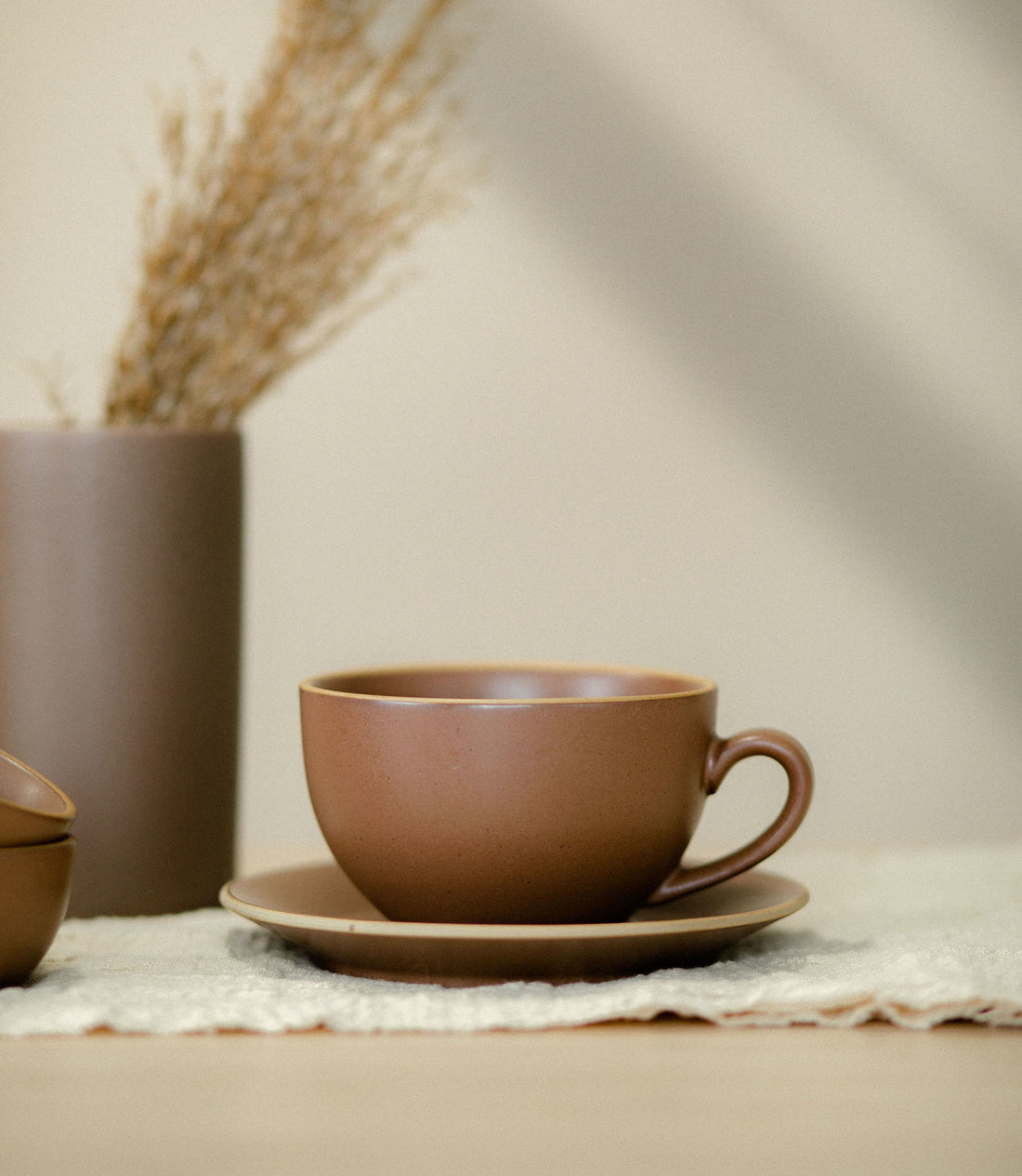 8oz Coffee Cup with Saucer - Lineage Ceramics