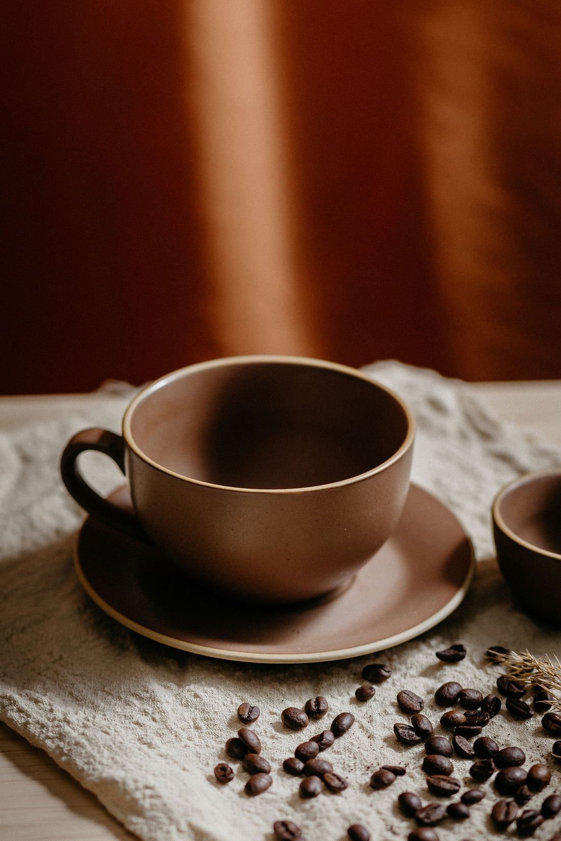 8oz Coffee Cup with Saucer - Lineage Ceramics
